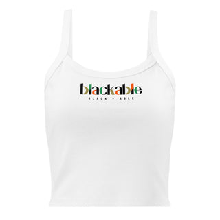 Micro-Rib Tank Top – Women’s Essential Fit | Multicolor Logo | Blackable – Black-Owned Woman-Owned Fashion Tech