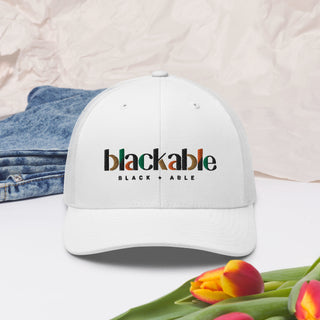 Blackable Trucker Hat (White)