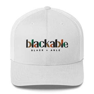 Blackable Trucker Hat (White)