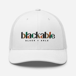 Blackable Trucker Hat (White)