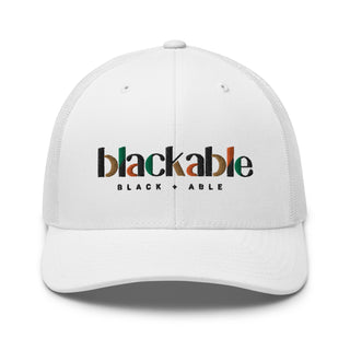 Blackable Trucker Hat (White)