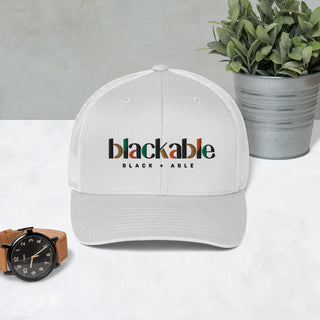 Blackable Trucker Hat (White)