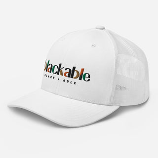 Blackable Trucker Hat (White)