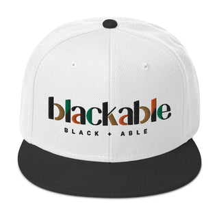 Blackable Snapback Hat (Black/White)