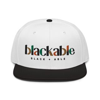 Blackable Snapback Hat (Black/White)