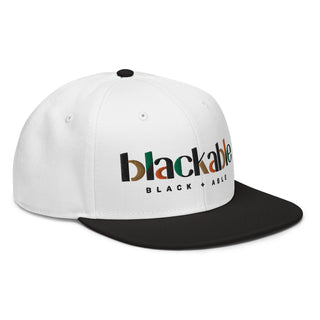 Blackable Snapback Hat (Black/White)