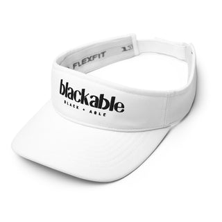White Visor — Unisex | Black Logo | Blackable – Black-Owned Woman-Owned Fashion Tech