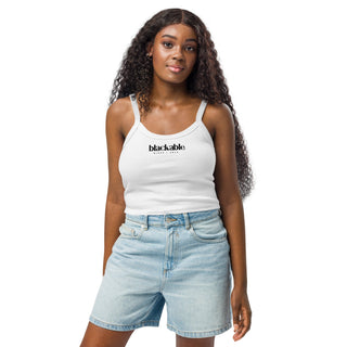 Women’s Branded Essentials Micro - rib Tank Top | Blackable – Black - Owned Woman - Owned Fashion Tech